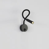 Hjemix | Modern Minimalist Iron Round Flexible Bend Tube LED Reading Lamp Wall Sconce Lamp for Bedroom
