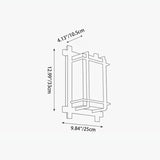 Hjemix | Tradisjonell japansk rektangulær massiv tre ramme faux pergamentskjerm 2-lampe vegglampe for soverom