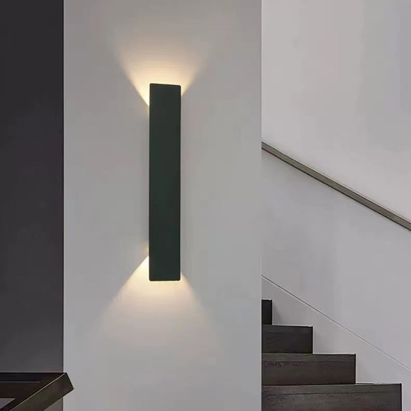 Hjemix | Moderne Minimalistisk Lang Stripe Aluminium Akryl LED Vanntett Vegglampe For Utendørs Patio