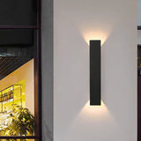 Hjemix | Moderne Minimalistisk Lang Stripe Aluminium Akryl LED Vanntett Vegglampe For Utendørs Patio