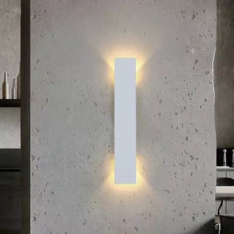 Hjemix | Moderne Minimalistisk Lang Stripe Aluminium Akryl LED Vanntett Vegglampe For Utendørs Patio