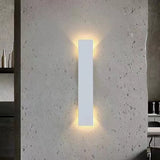 Hjemix | Moderne Minimalistisk Lang Stripe Aluminium Akryl LED Vanntett Vegglampe For Utendørs Patio