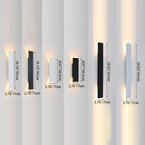 Hjemix | Moderne Minimalistisk Lang Stripe Aluminium Akryl LED Vanntett Vegglampe For Utendørs Patio