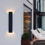 Hjemix | Moderne Minimalistisk Lang Stripe Aluminium Akryl LED Vanntett Vegglampe For Utendørs Patio