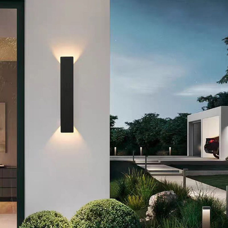 Hjemix | Moderne Minimalistisk Lang Stripe Aluminium Akryl LED Vanntett Vegglampe For Utendørs Patio