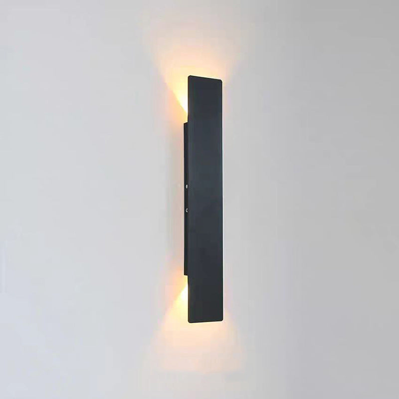 Hjemix | Moderne Minimalistisk Lang Stripe Aluminium Akryl LED Vanntett Vegglampe For Utendørs Patio