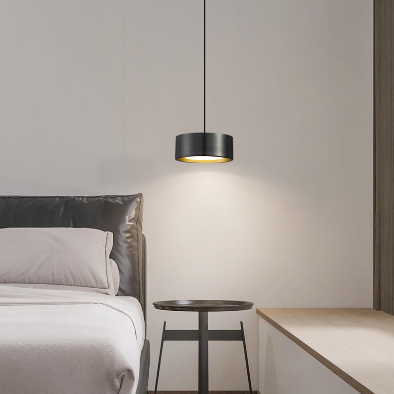 Hjemix | Minimalistisk Rund Sylinder Jern LED Pendellampe for Soverom
