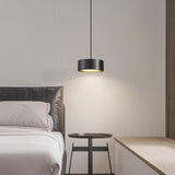 Hjemix | Minimalistisk Rund Sylinder Jern LED Pendellampe for Soverom