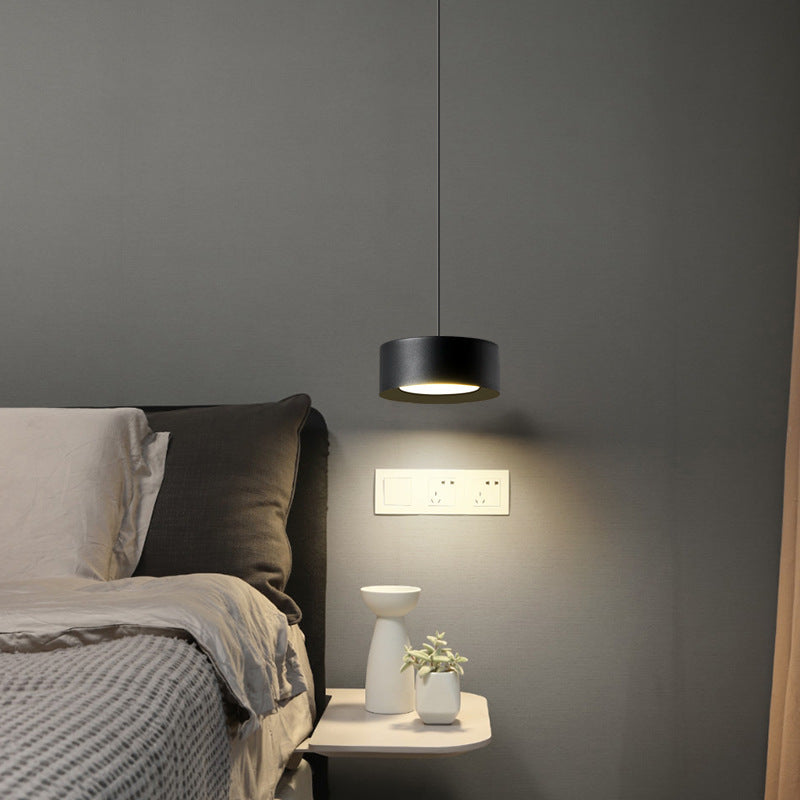 Hjemix | Minimalistisk Rund Sylinder Jern LED Pendellampe for Soverom