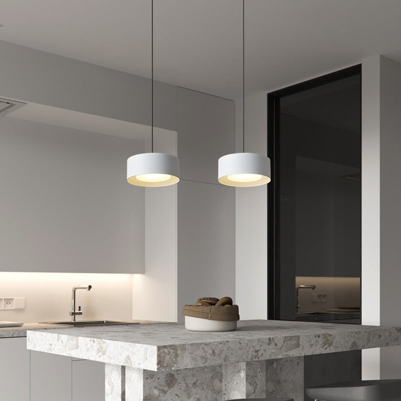 Hjemix | Minimalistisk Rund Sylinder Jern LED Pendellampe for Soverom