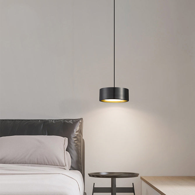 Hjemix | Minimalistisk Rund Sylinder Jern LED Pendellampe for Soverom