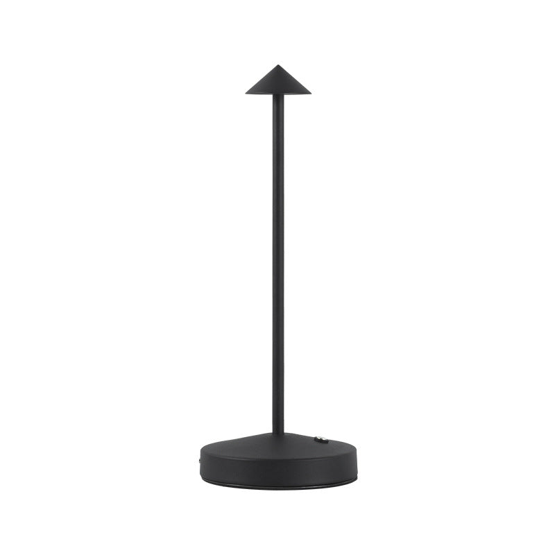 Hjemix | Modern Enkelhet Triangel Kjegle Rund Akryl Sylinder Jern LED Bordlampe for Stuen