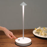 Hjemix | Modern Enkelhet Triangel Kjegle Rund Akryl Sylinder Jern LED Bordlampe for Stuen