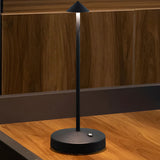 Hjemix | Modern Enkelhet Triangel Kjegle Rund Akryl Sylinder Jern LED Bordlampe for Stuen