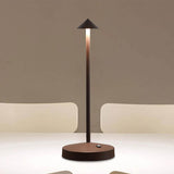 Hjemix | Modern Enkelhet Triangel Kjegle Rund Akryl Sylinder Jern LED Bordlampe for Stuen