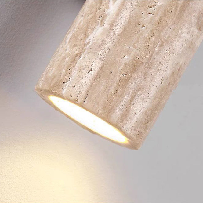 Hjemix | Nordivea Travertin Vegglampe | Skandinavisk Design | 2-Lys | Tre & Travertin