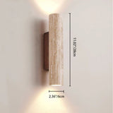 Hjemix | Nordivea Travertin Vegglampe | Skandinavisk Design | 2-Lys | Tre & Travertin