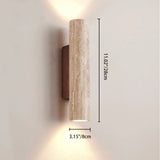Hjemix | Nordivea Travertin Vegglampe | Skandinavisk Design | 2-Lys | Tre & Travertin