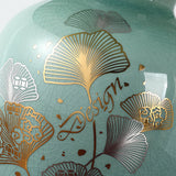 Hjemix | Tradisjonelt kinesisk blomsterdesign rund vifte stoff keramikk 1-lys bordlampe til stuen