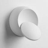 Hjemix | Moderne nordisk jern rund eklips roterbar LED vegglampe for nattbord
