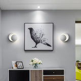 Hjemix | Moderne nordisk jern rund eklips roterbar LED vegglampe for nattbord