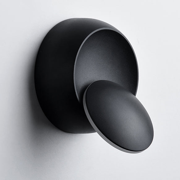 Hjemix | Moderne nordisk jern rund eklips roterbar LED vegglampe for nattbord