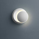 Hjemix | Moderne nordisk jern rund eklips roterbar LED vegglampe for nattbord