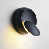 Hjemix | Moderne nordisk jern rund eklips roterbar LED vegglampe for nattbord