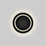 Hjemix | Moderne nordisk jern rund eklips roterbar LED vegglampe for nattbord