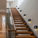 Hjemix | Moderne nordisk jern rund eklips roterbar LED vegglampe for nattbord