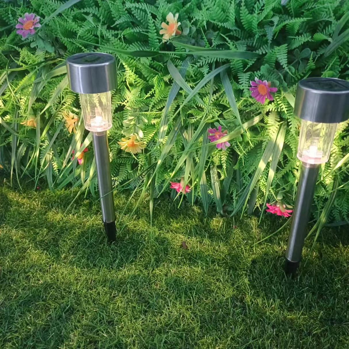 Hjemix | Moderne enkelhet solvanntett rustfritt stål sylinder LED landskapsbelysning utendørs lys for hagen