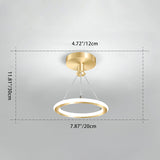 Hjemix | Moderne Nordisk Rund Metall Silica LED Semi-Flush Mount Taklampe for Korridor