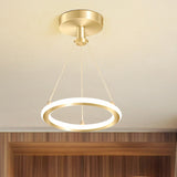 Hjemix | Moderne Nordisk Rund Metall Silica LED Semi-Flush Mount Taklampe for Korridor