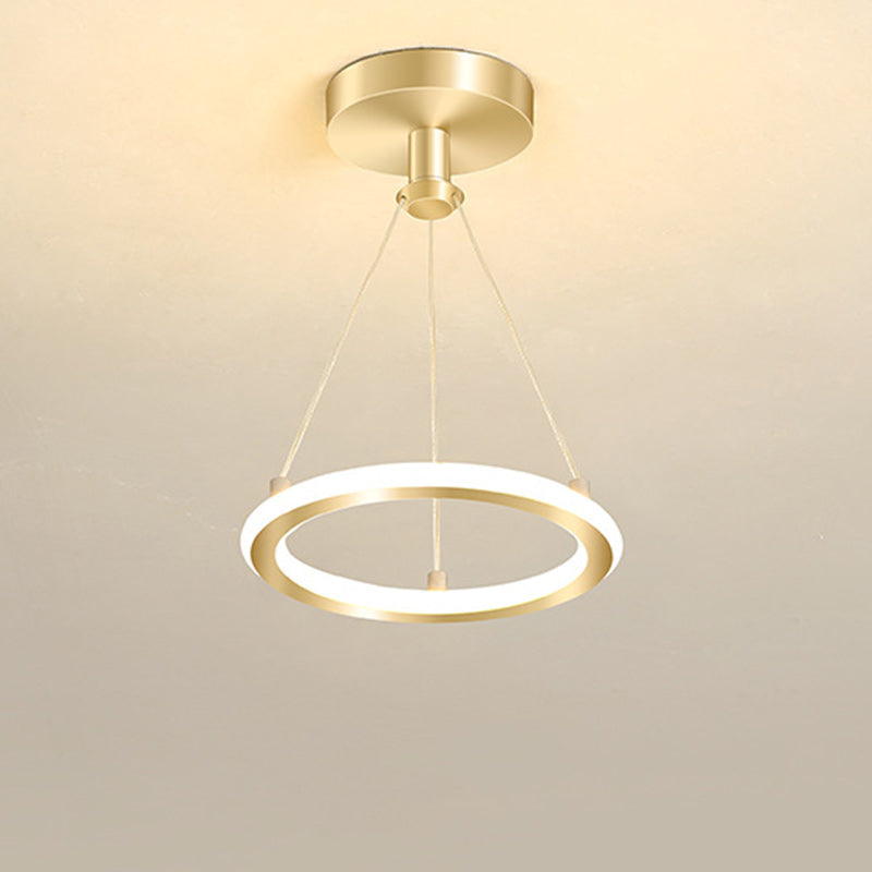 Hjemix | Moderne Nordisk Rund Metall Silica LED Semi-Flush Mount Taklampe for Korridor