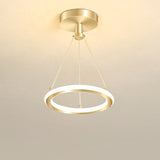 Hjemix | Moderne Nordisk Rund Metall Silica LED Semi-Flush Mount Taklampe for Korridor