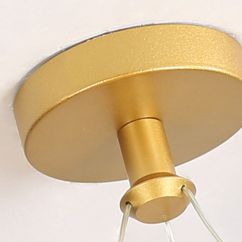 Hjemix | Moderne Nordisk Rund Metall Silica LED Semi-Flush Mount Taklampe for Korridor