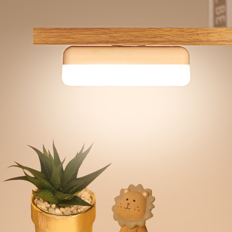 Hjemix | Moderne Minimalistisk Oppladbar Magnetisk Sugkopps Plaststrimm Rectangulær LED Vegglampe Nattlampe For Studering