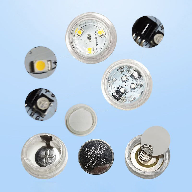 Hjemix | Modern Simplicity vanntett Battery PS rund undervanns LED landskapsbelysning utendørs lys for utendørs patio