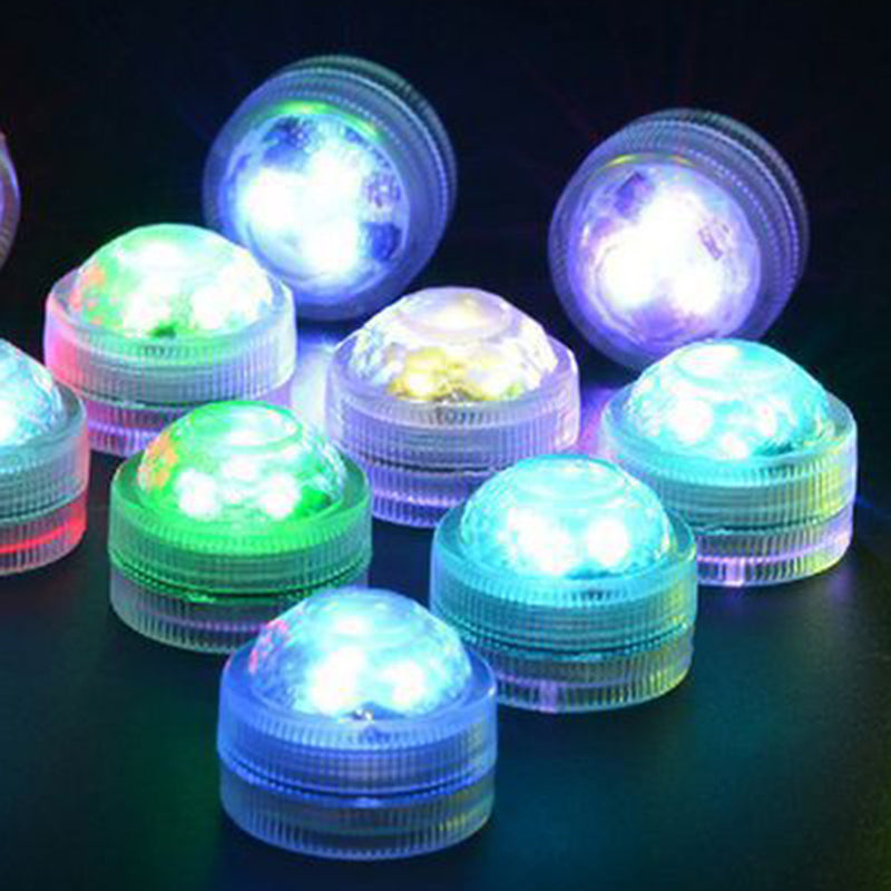 Hjemix | Modern Simplicity vanntett Battery PS rund undervanns LED landskapsbelysning utendørs lys for utendørs patio