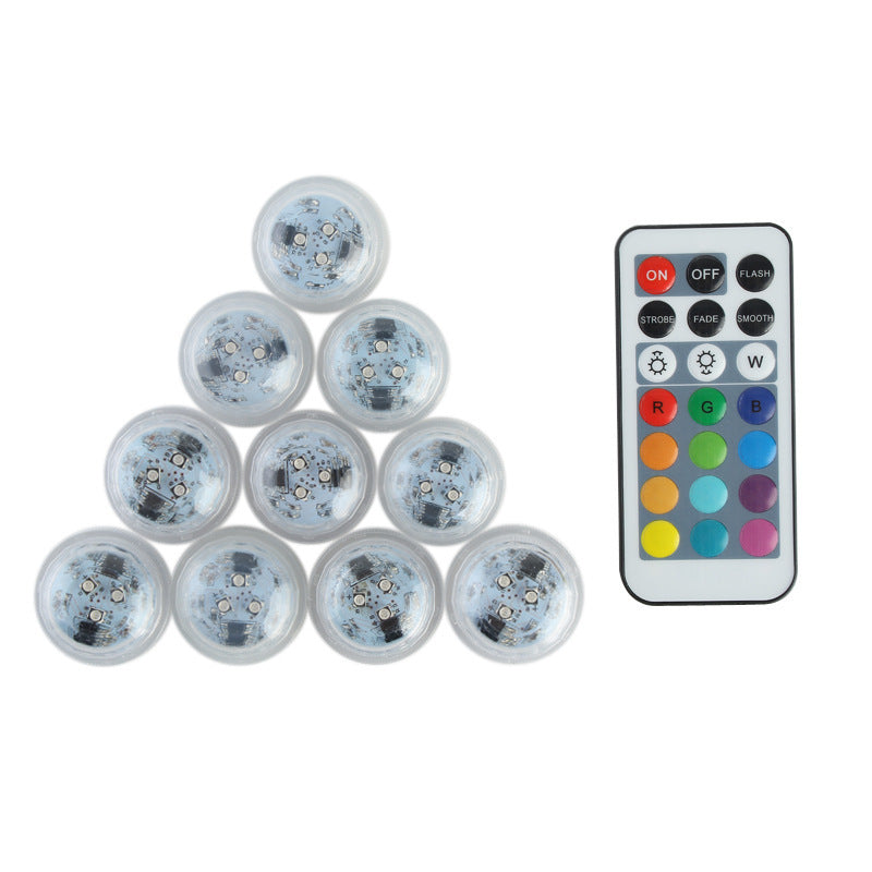 Hjemix | Modern Simplicity vanntett Battery PS rund undervanns LED landskapsbelysning utendørs lys for utendørs patio