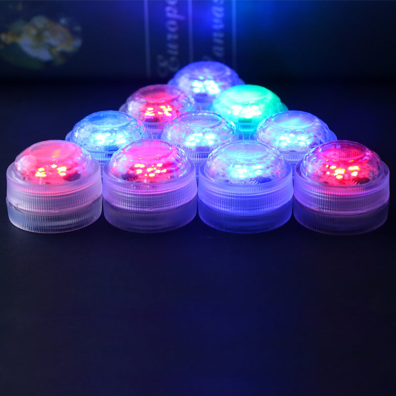 Hjemix | Modern Simplicity vanntett Battery PS rund undervanns LED landskapsbelysning utendørs lys for utendørs patio