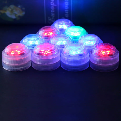 Hjemix | Modern Simplicity vanntett Battery PS rund undervanns LED landskapsbelysning utendørs lys for utendørs patio
