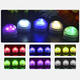 Hjemix | Modern Simplicity vanntett Battery PS rund undervanns LED landskapsbelysning utendørs lys for utendørs patio