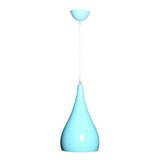 Hjemix | Nordic Iron Wood Aluminium Pumpkin Water Drop 1-Lyskilde Pendellampe for Spisestue