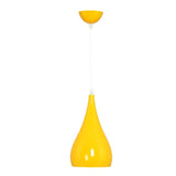Hjemix | Nordic Iron Wood Aluminium Pumpkin Water Drop 1-Lyskilde Pendellampe for Spisestue