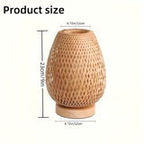 Hjemix | Bamboo Bordlampe med USB Strømforsyning – Bærekraftig og Energisparende Design