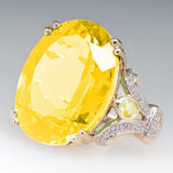 Hjemix | Fashionable Luksuriøs Fargerik Kubisk Zirkonia Ring Oval Steinfinger Ring For Kvinner