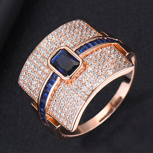 Hjemix | Monaco Design Luksuriøs Statement Stabil Ring For Kvinner