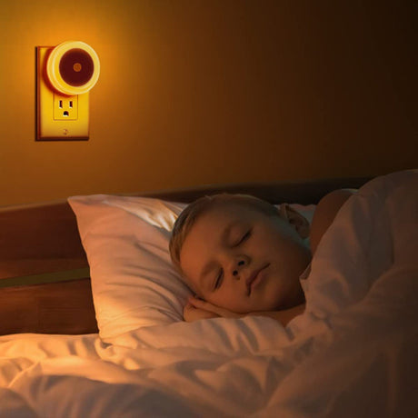Hjemix | Nattlys plugges inn i veggen [4Pack], nattlys med lysensorer, LED nattlys for barnerommet, baby nattlys, bad natterlys, trappelys, ganglys