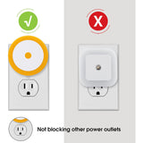 Hjemix | Nattlys plugges inn i veggen [4Pack], nattlys med lysensorer, LED nattlys for barnerommet, baby nattlys, bad natterlys, trappelys, ganglys